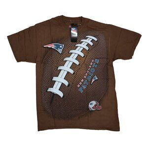 New England Patriots NFL Football Liquid Blue Touchdown Crew Neck T-Shirt NWT